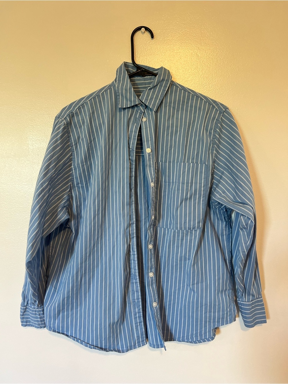 Blue Stripe Button-Up Shirt